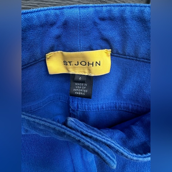 St. John Women's Vintage Blue Straight Leg Pants - Size 6 - Picture 5 of 5